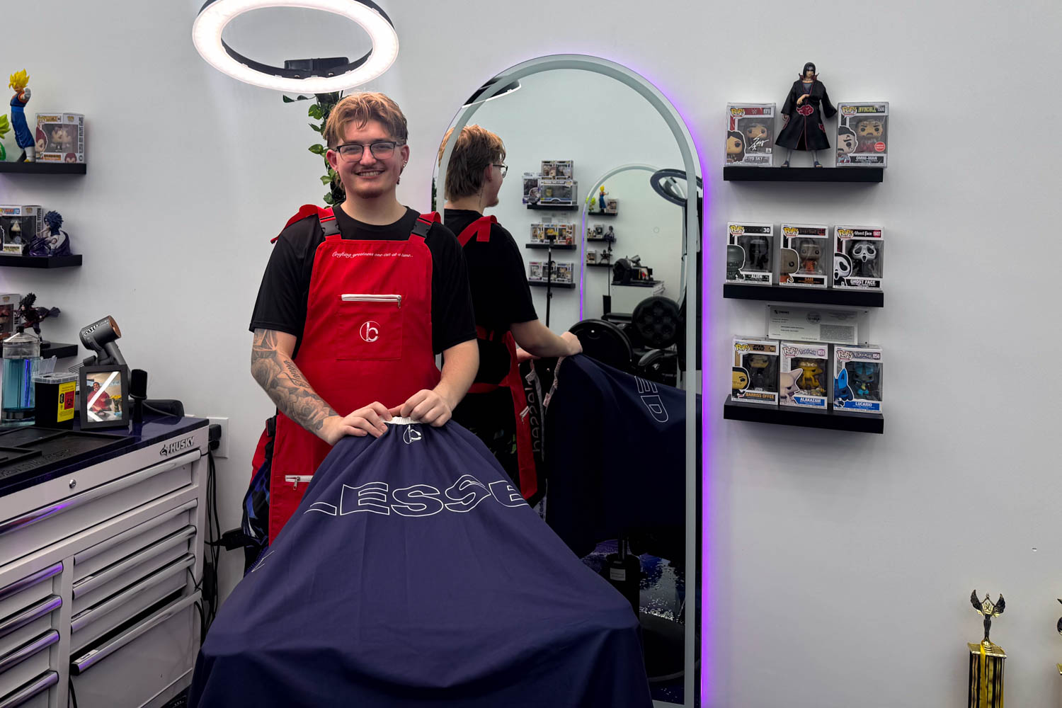 Ben at the barbershop